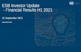 ESB Investor Update - Financial Results H1 2021