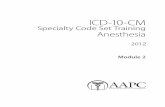 Specialty Code Set Training Anesthesia