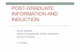 POST-GRADUATE INFORMATION AND INDUCTION