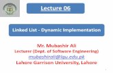 Linked List - Dynamic Implementation Mr. Mubashir Ali