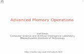 Advanced Memory Operations - Massachusetts Institute of ...