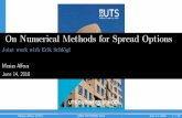 On Numerical Methods for Spread Options