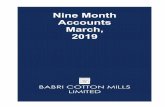 Nine Month Accounts March, 2019 - PSX