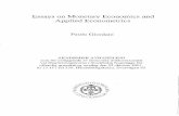 Essays on Monetary Economics and Applied Econometrics