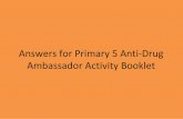 Answers for Primary 5 Anti-Drug Ambassador Activity Booklet