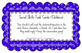 Social Skills Task Cards (Children) - My Group Guide