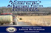 A Consumer's Guide to the Arkansas Farm Machinery Lemon Law