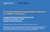 A Formally Veriﬁed Cryptographic Extension to a RISC-V ...