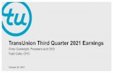 v v TransUnion Third Quarter 2021 Earnings