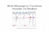 Write Message to Trendview recorder via Modbus