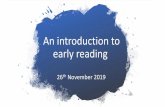 An introduction to early reading