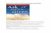 Ask and it is Given by Abraham-Hicks (Summary)