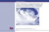 The Unequal Opportunity to Learn in California’s Schools