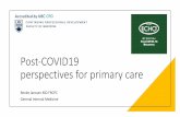Post-COVID19 perspectives for primary care