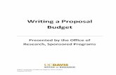 Writing a Proposal Budget - Davis, California