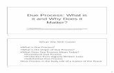 Due Process: What is it and Why Does it Matter?