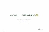 SBA Loan Application - Wallis Bank