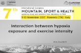 Interaction between hypoxia exposure and exercise intensity