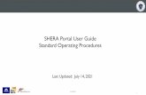 SHERA Portal User Guide Standard Operating Procedures