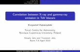 Correlation between X-ray and gamma-ray emission in TeV ...