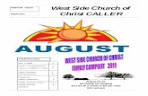 Volume 26 Issue 8 West Side Church of Christ CALLER