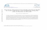 Search for phenomena beyond the Standard Model in ... - arXiv