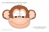 Five Little Monkeys role-play masks