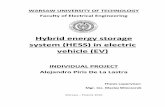 Hybrid energy storage system (HESS) in electric vehicle (EV)