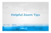 Helpful Zoom Tips - UNC School of Government