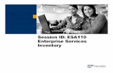 Session ID: ESA110 Enterprise Services Inventory
