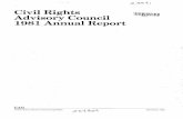 Civil Rights Advisory Council 1981 Annual Report