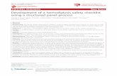 Development of a hemodialysis safety checklist using a ...