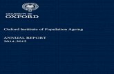 Oxford Institute of Population Ageing ANNUAL REPORT 2014-2015