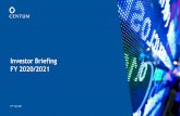 Investor Briefing FY 2020/2021