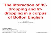The interaction of /h/- dropping and /r/- dropping in a ...