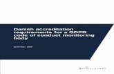 Danish accreditation requirements for a GDPR code of ...