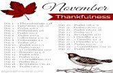 November Bible Reading Plan (Thankfulness)