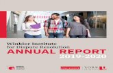 Winkler Institute for Dispute Resolution ANNUAL REPORT