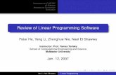 Review of Linear Programming Software