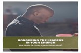 HONOURING THE LEADERS IN YOUR CHURCH