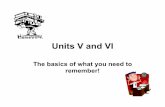 Units V and VI - Review