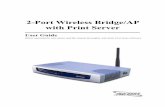 2-Port Wireless Bridge/AP with Print Server
