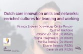 Dutch care innovation units and networks: enriched ...