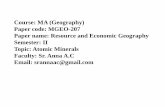Course: MA (Geography) Paper code: MGEO-207 Paper name ...