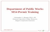 Department of Public Works MS4 Permit Training