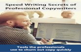Speed Writing Secrets of Professional Copywriters