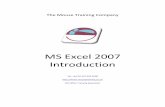 MS Excel 2007 Introduction
