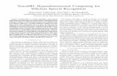 VoiceHD: Hyperdimensional Computing for Efﬁcient Speech ...