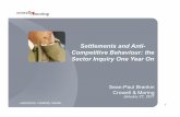 Settlements and Anti- Competitive Behaviour: the ... - Crowell