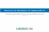 Record of Decision 4: Appendix H